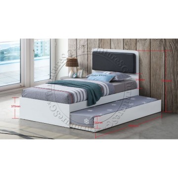 2 in 1 Faux Leather Bed